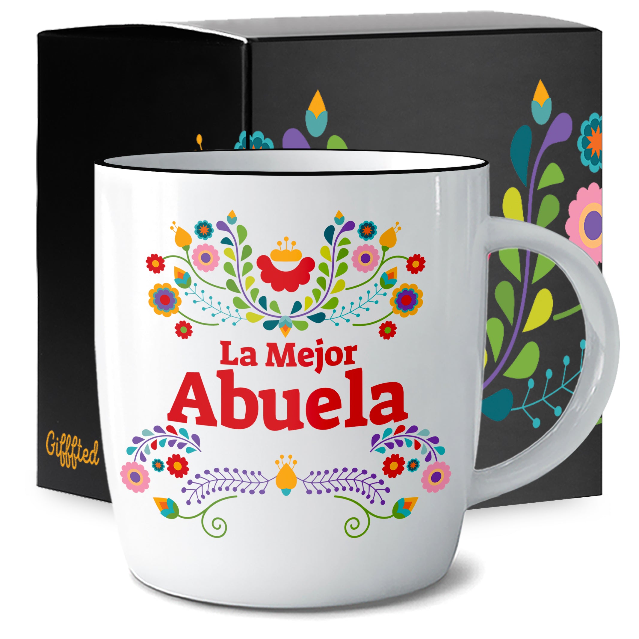La Mejor Abuela Mug – Colorful Floral Design