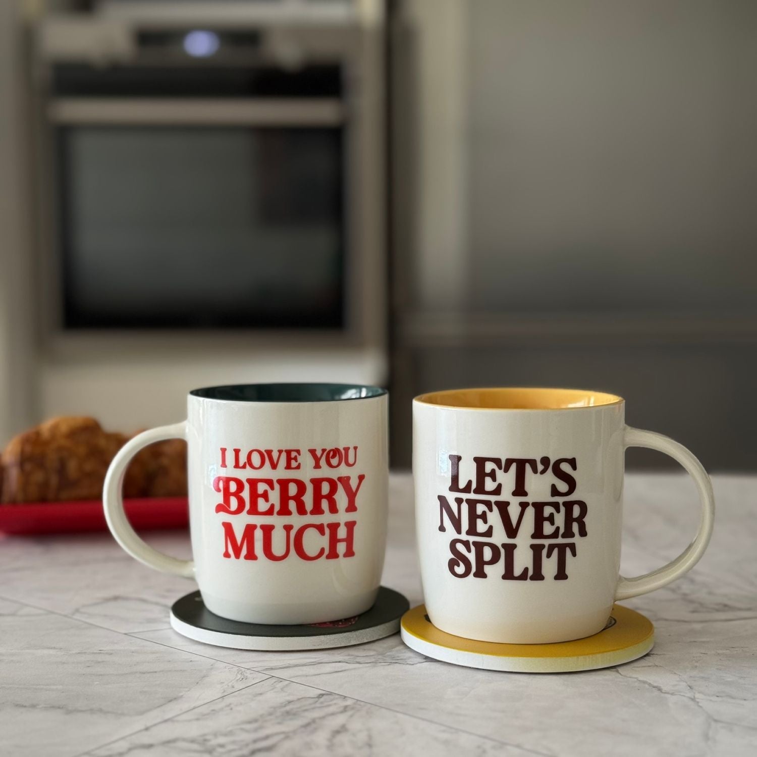 I Love You Berry Much & Let’s Never Split Mug & Coaster Set