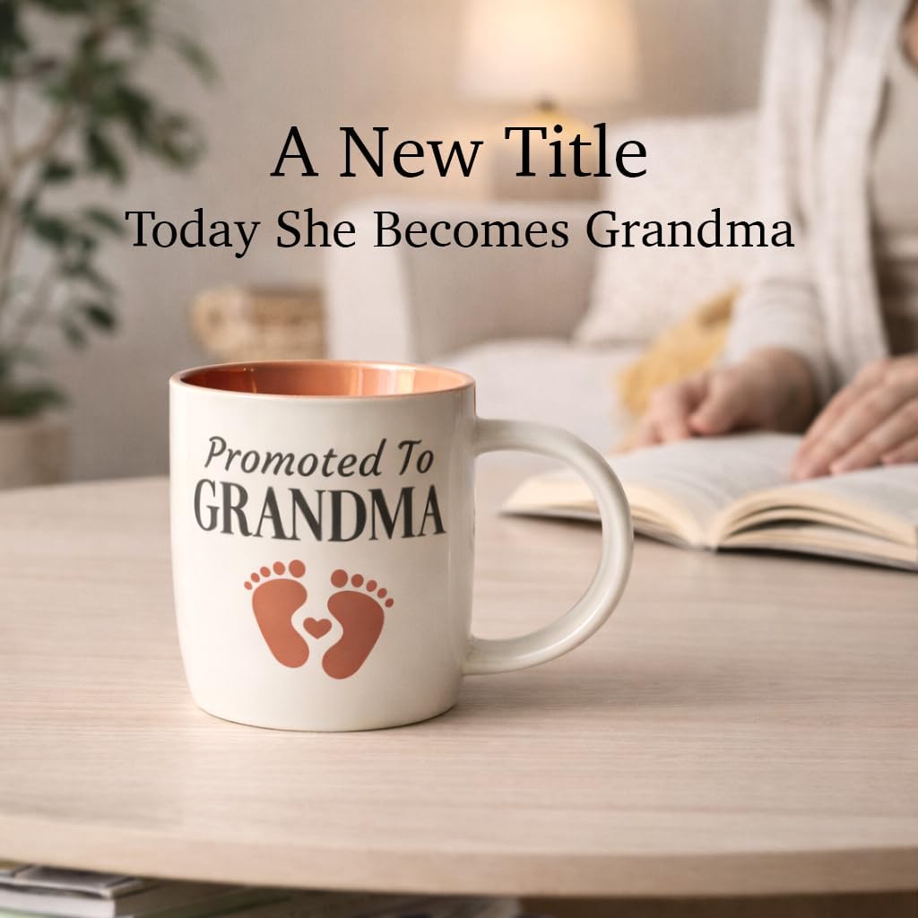 Promoted to Grandma and Grandpa footprint mug set – Triple Gifffted gift, photo 4