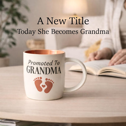 Promoted to Grandma and Grandpa footprint mug set – Triple Gifffted gift, photo 4