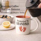 Promoted to Grandma and Grandpa footprint mug set – Triple Gifffted gift, photo 2