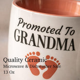 Promoted to Grandma and Grandpa footprint mug set – Triple Gifffted gift, photo 3