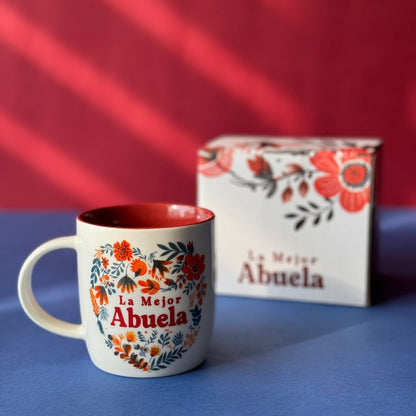 La Mejor Abuela Mug – Floral Spanish Gift for Grandma