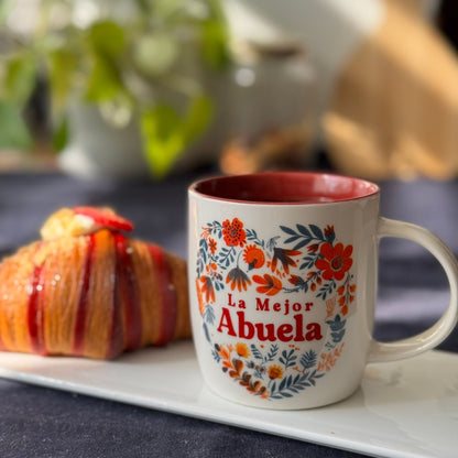 La Mejor Abuela Mug – Floral Spanish Gift for Grandma