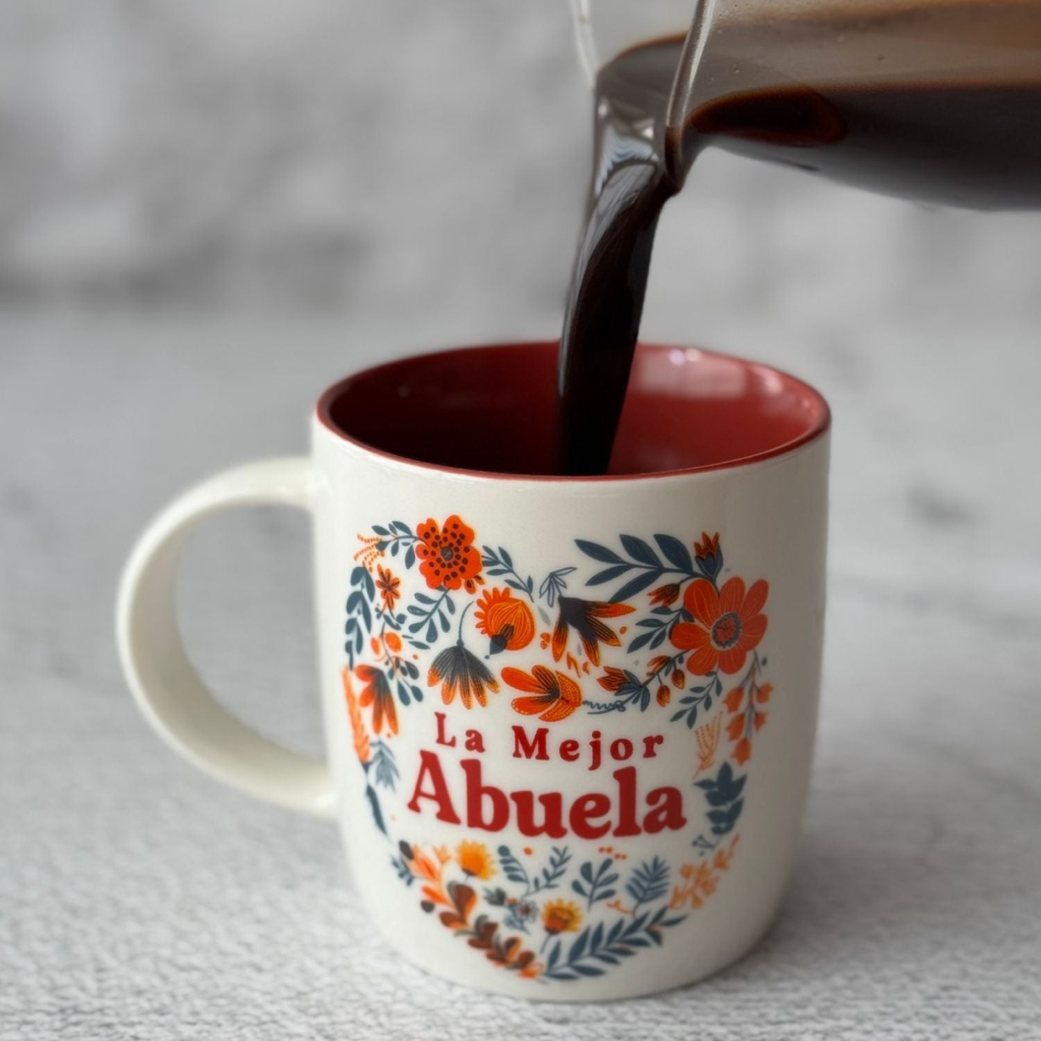 La Mejor Abuela Mug – Floral Spanish Gift for Grandma