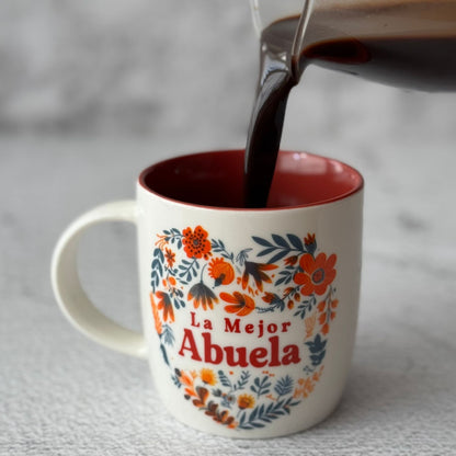 La Mejor Abuela Mug – Floral Spanish Gift for Grandma