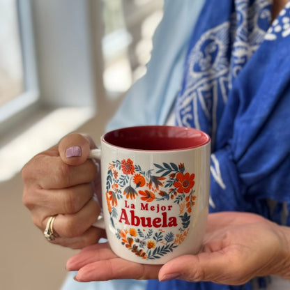 La Mejor Abuela Mug – Floral Spanish Gift for Grandma
