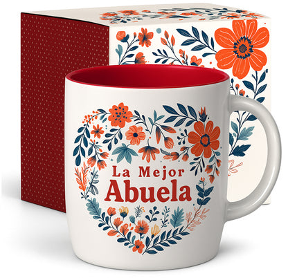 La Mejor Abuela Mug – Floral Spanish Gift for Grandma