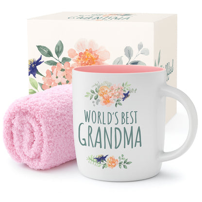 World’s Best Grandma Mug &amp; Cozy Socks Gift Set
