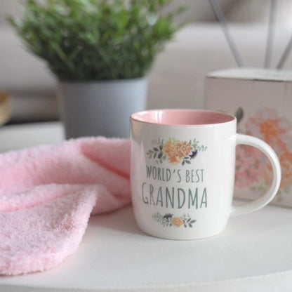 World’s Best Grandma Mug &amp; Cozy Socks Gift Set
