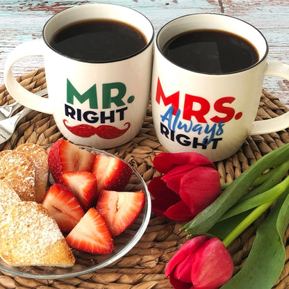 Mr. Right &amp; Mrs. Always Right Mug Set – Bold &amp; Playful