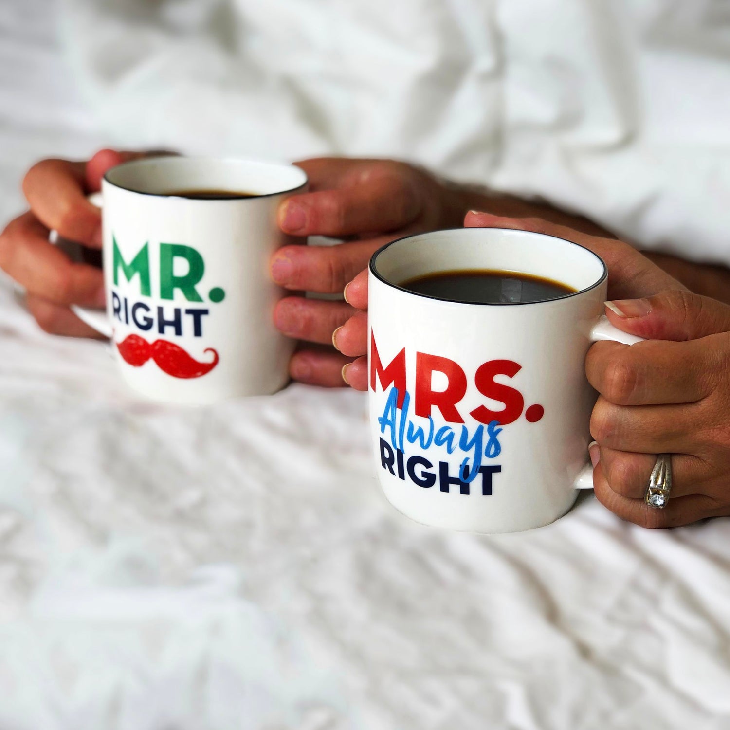 Mr. Right &amp; Mrs. Always Right Mug Set – Bold &amp; Playful
