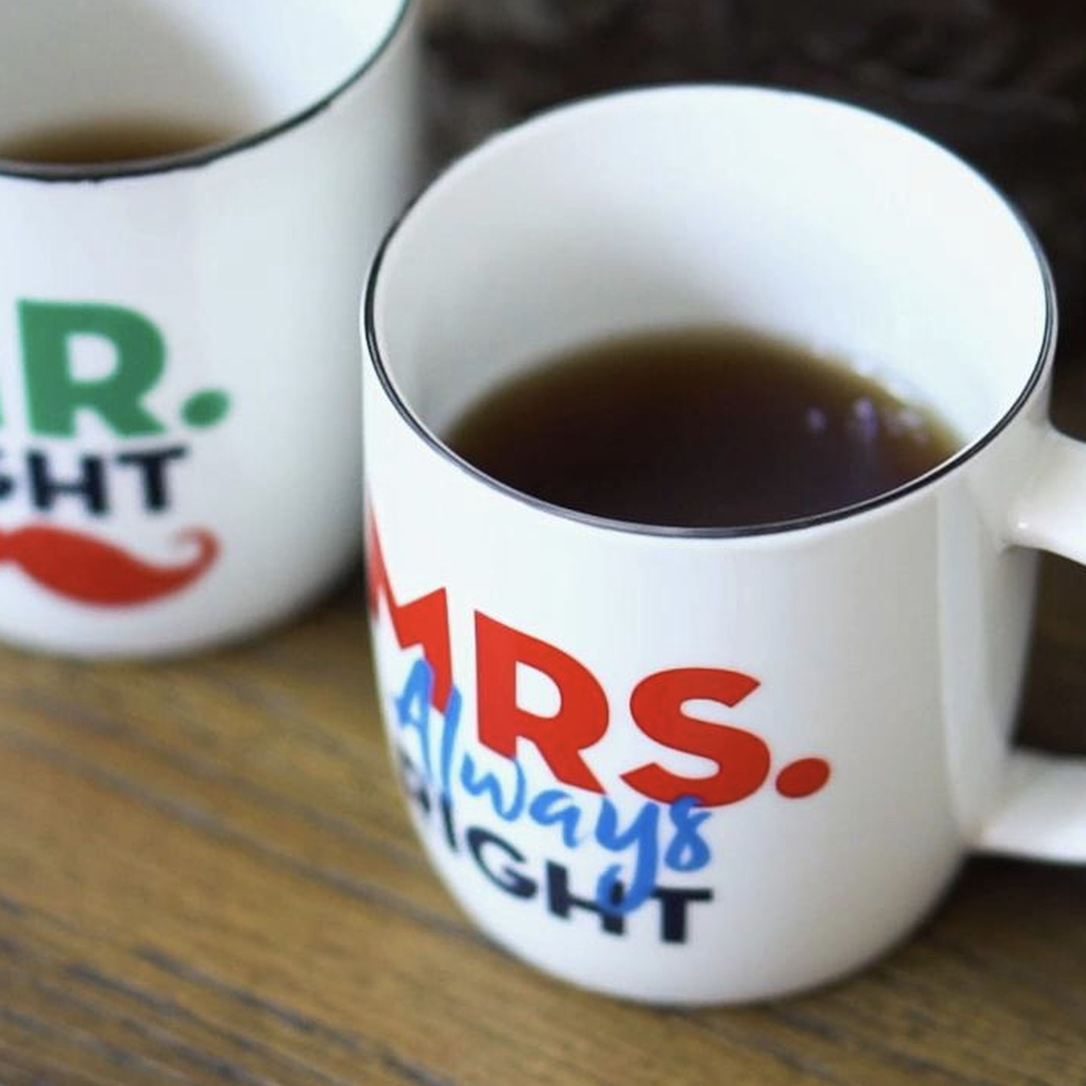 Mr. Right &amp; Mrs. Always Right Mug Set – Bold &amp; Playful