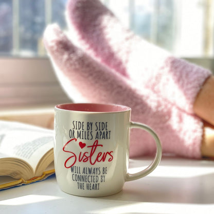 Sisters Mug &amp; Cozy Socks Gift Set – Always Connected by the Heart