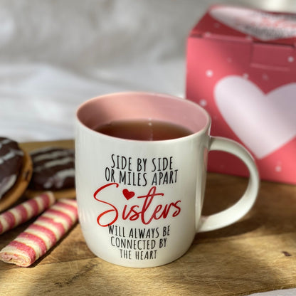 Sisters Mug &amp; Cozy Socks Gift Set – Always Connected by the Heart