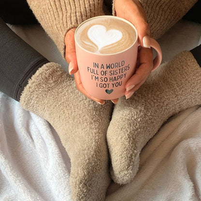 Sisters Mug &amp; Cozy Socks Set – So Happy I Got You