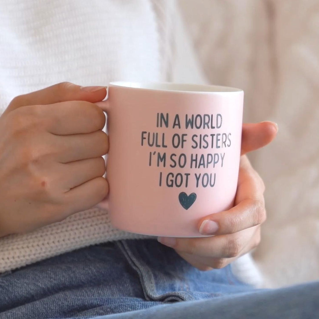 Sisters Mug &amp; Cozy Socks Set – So Happy I Got You