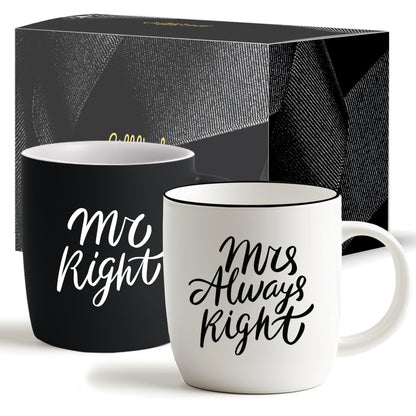 His &amp; Hers Mug Set – Mr. Right &amp; Mrs. Always Right