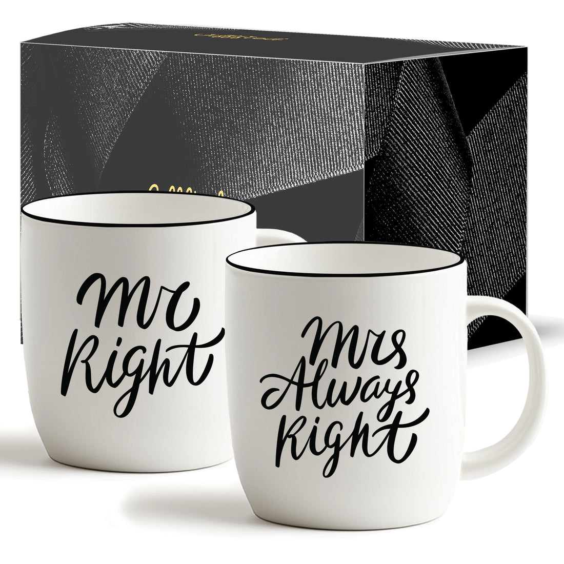 Mr. Right &amp; Mrs. Always Right Coffee Mugs