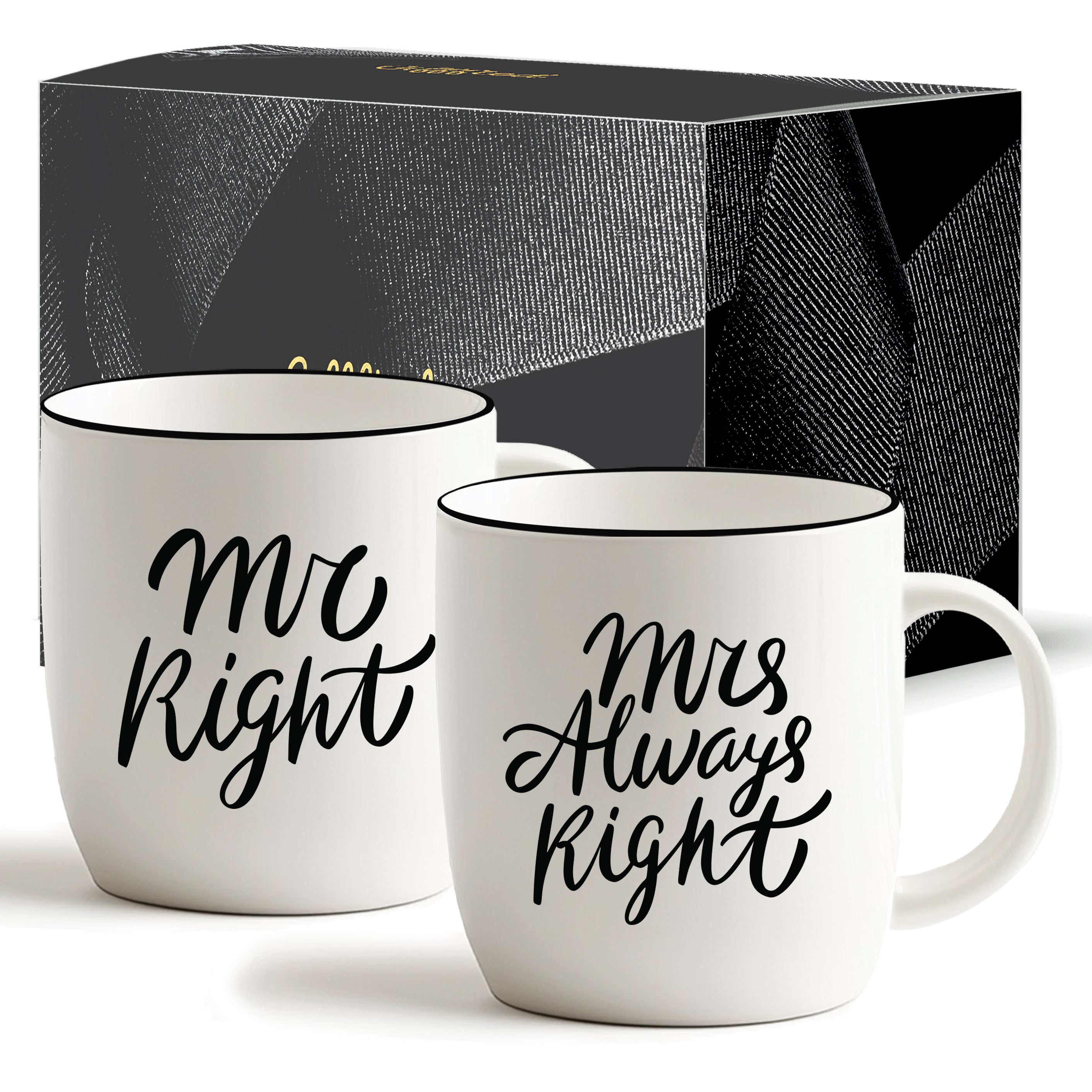 Mr. Right &amp; Mrs. Always Right Coffee Mugs