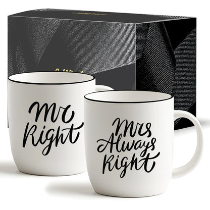 Mr. Right &amp; Mrs. Always Right Coffee Mugs