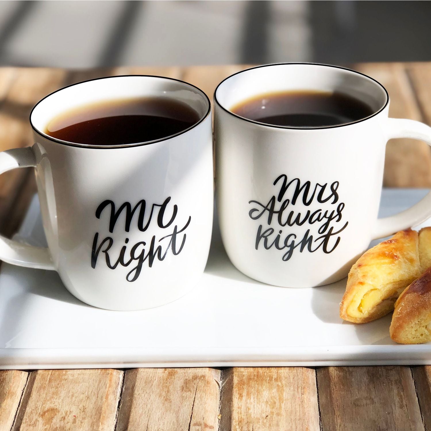 Mr. Right &amp; Mrs. Always Right Coffee Mugs