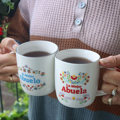 Abuela &amp; Abuelo Gift Mugs – A Colorful Spanish Tribute