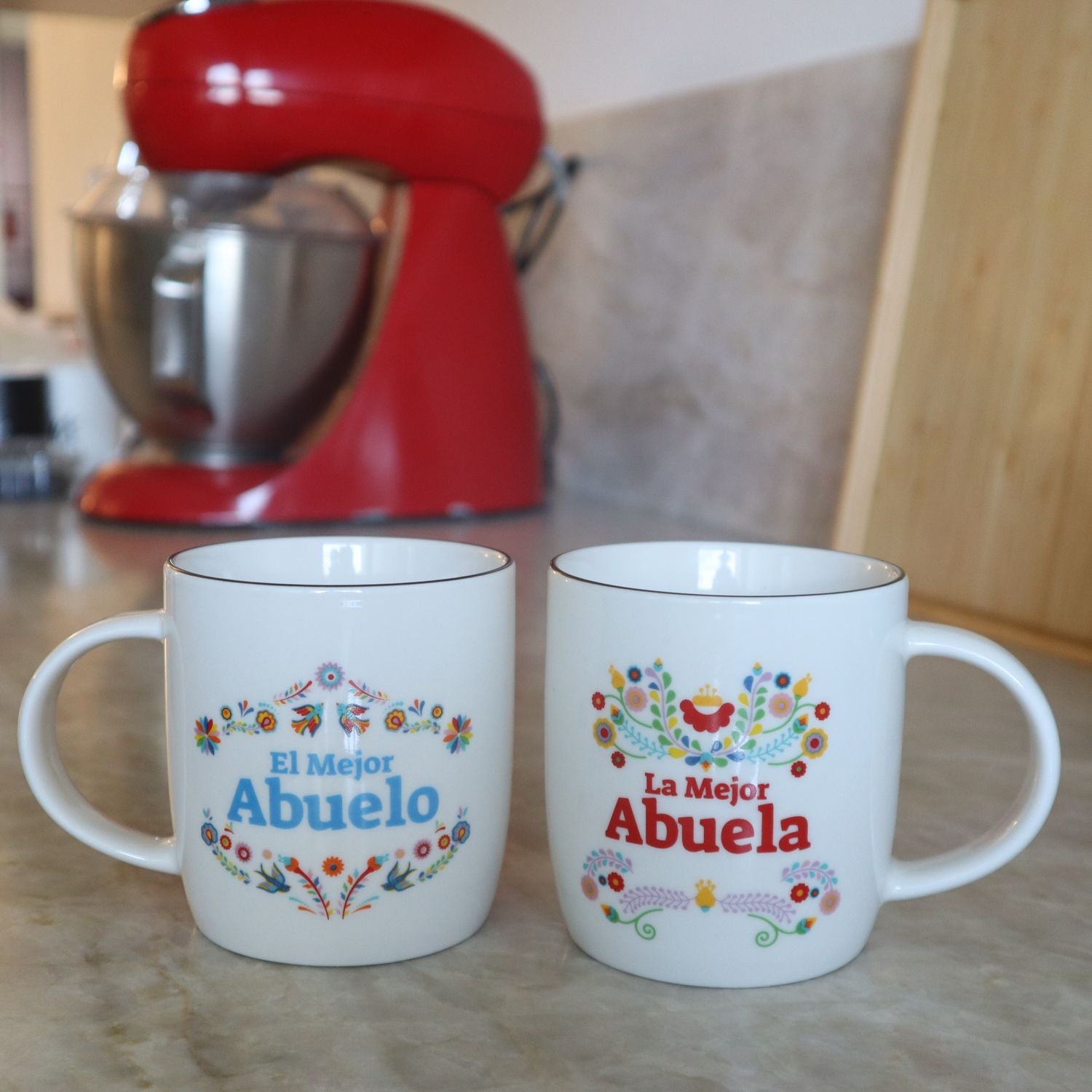 Abuela &amp; Abuelo Gift Mugs – A Colorful Spanish Tribute