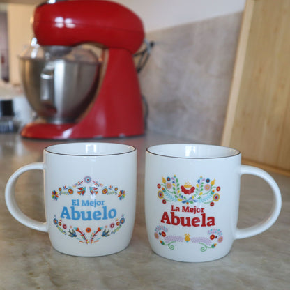 Abuela &amp; Abuelo Gift Mugs – A Colorful Spanish Tribute