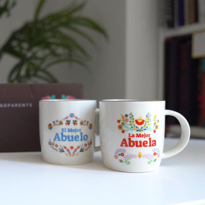 Abuela &amp; Abuelo Gift Mugs – A Colorful Spanish Tribute