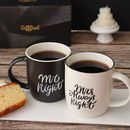 His &amp; Hers Mug Set – Mr. Right &amp; Mrs. Always Right