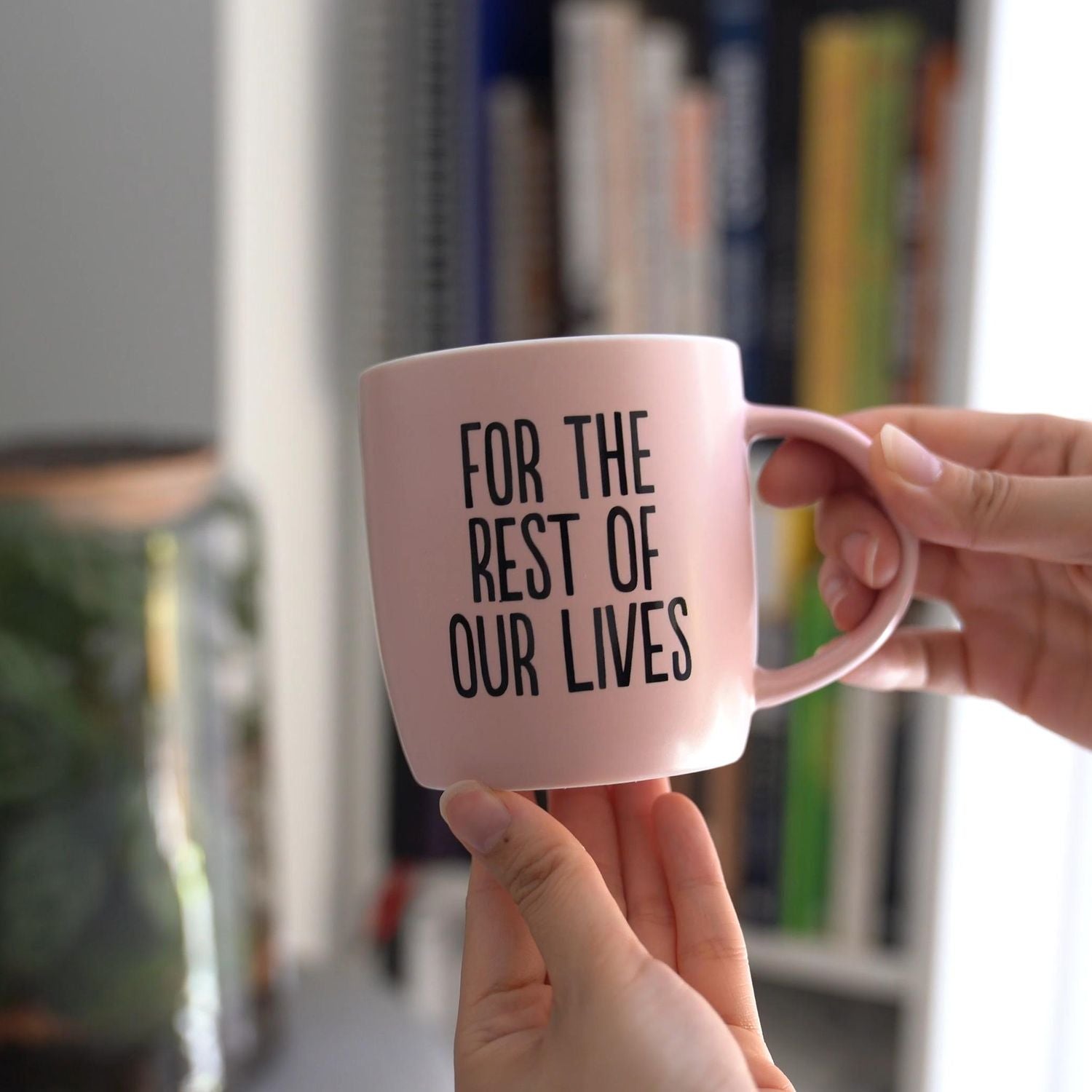 Couples Mug Set – Black &amp; Pink, Perfectly in Sync