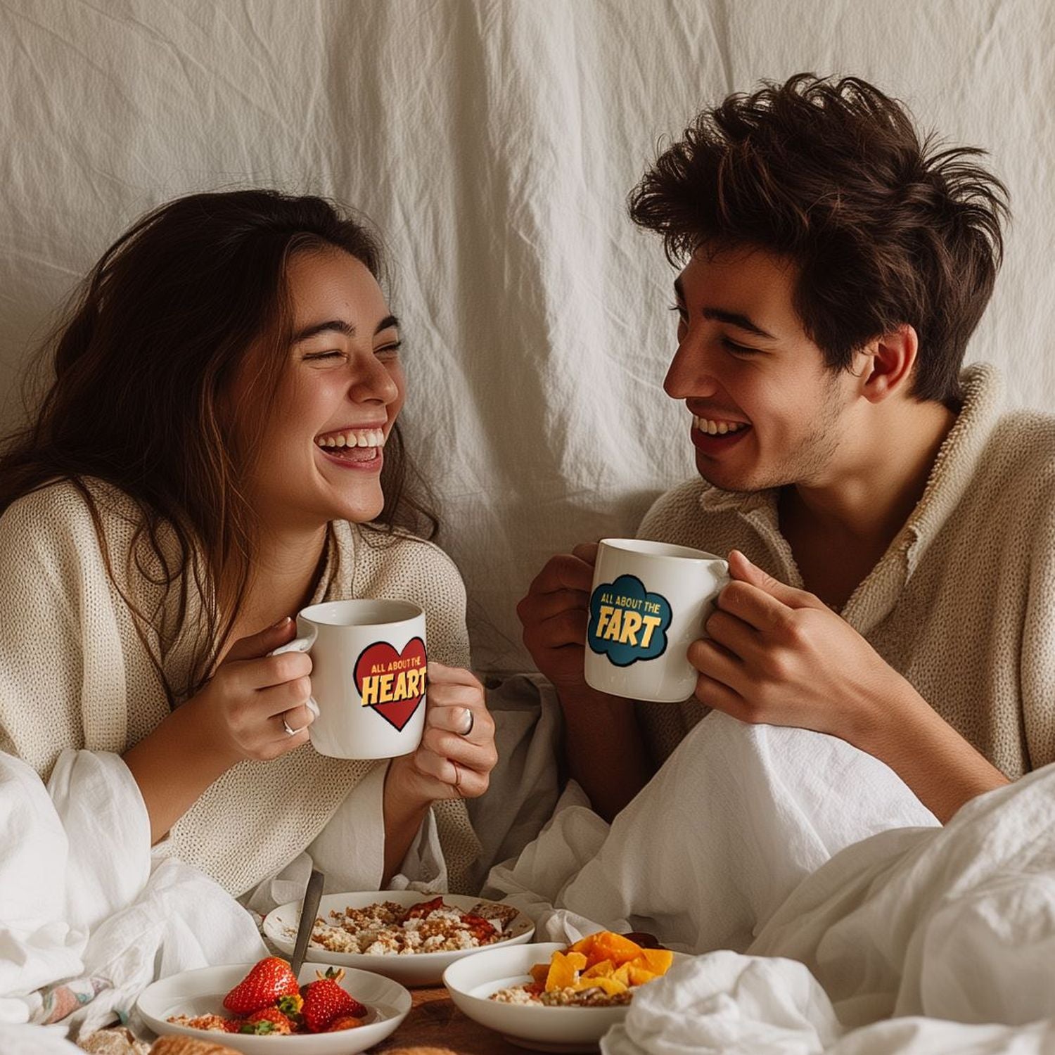 Heart &amp; Fart Mug Set – Love with a Laugh