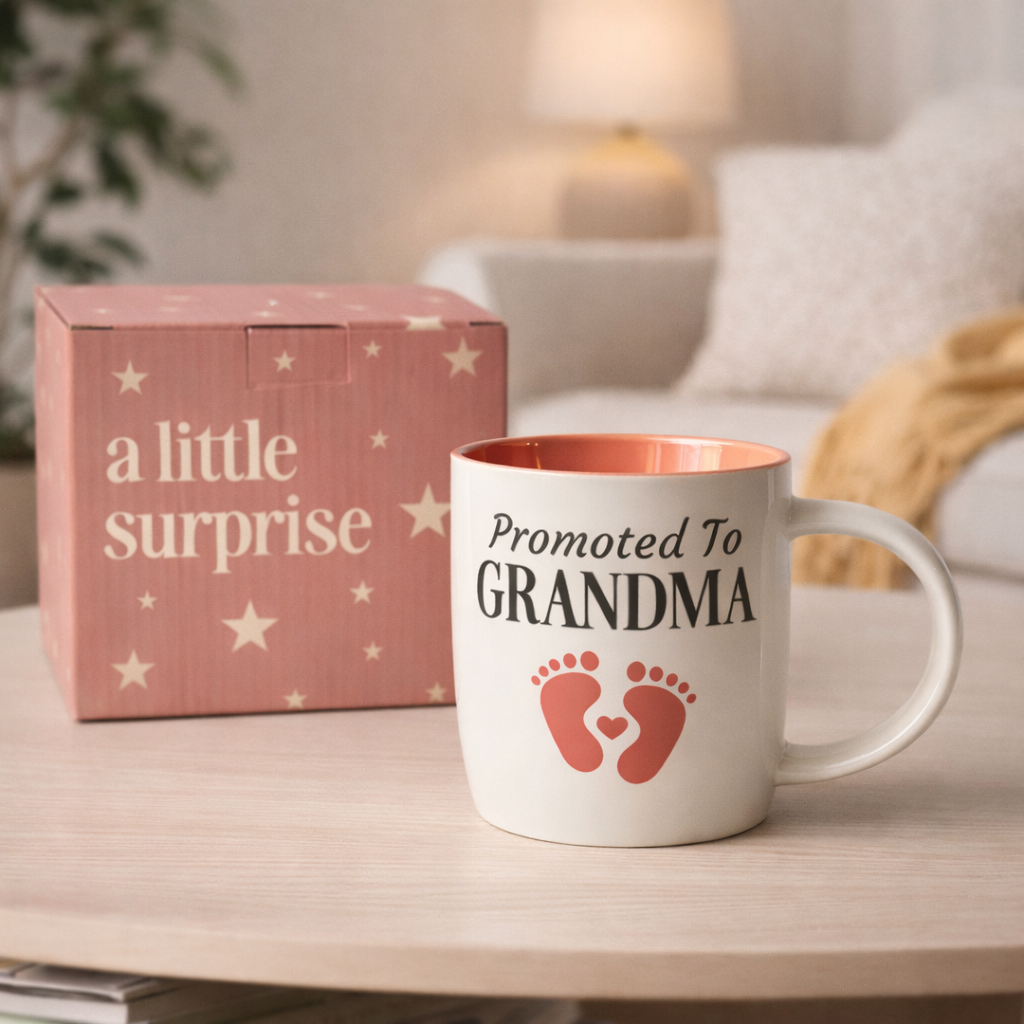 Promoted to Grandma Mug - Footprint Design