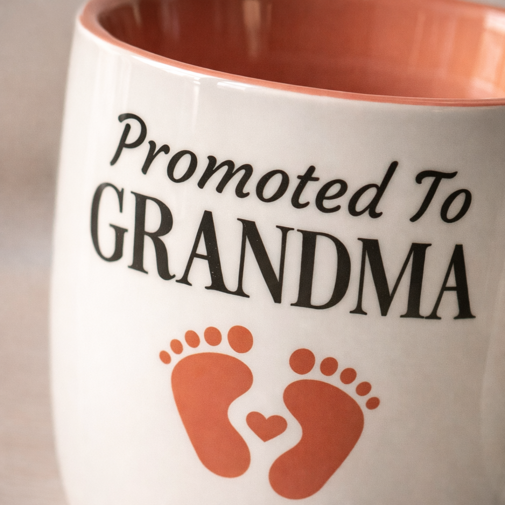 Promoted to Grandma Mug - Footprint Design