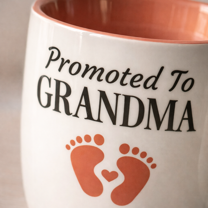 Promoted to Grandma Mug - Footprint Design