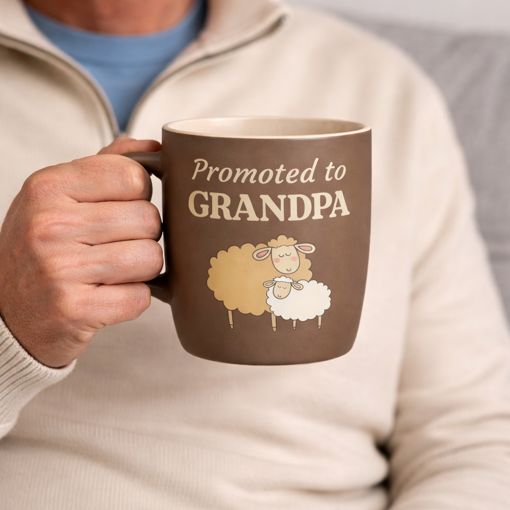 Promoted to Grandpa &amp; Grandma Mugs - Sheep Design