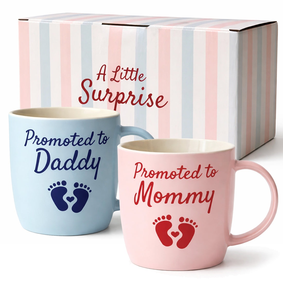Promoted to Daddy &amp; Mommy Mugs