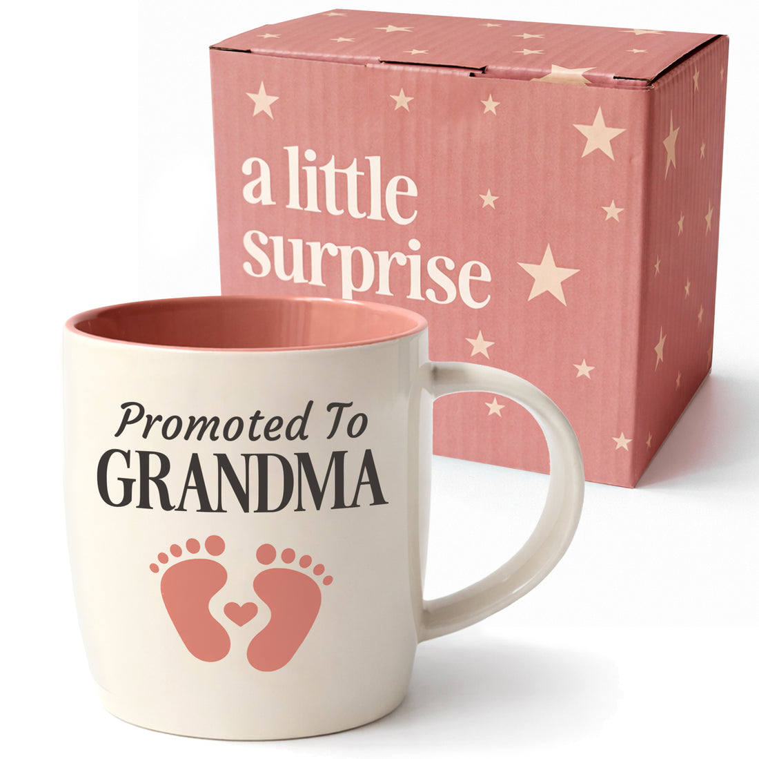 Promoted to Grandma Mug - Footprint Design