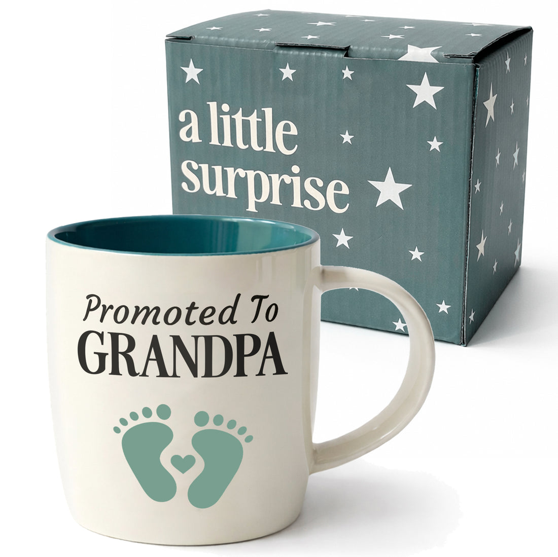 Promoted to Grandpa Mug - Footprint Design