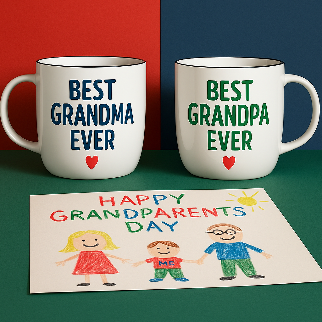 Best Grandma &amp; Grandpa Ever Mug Set