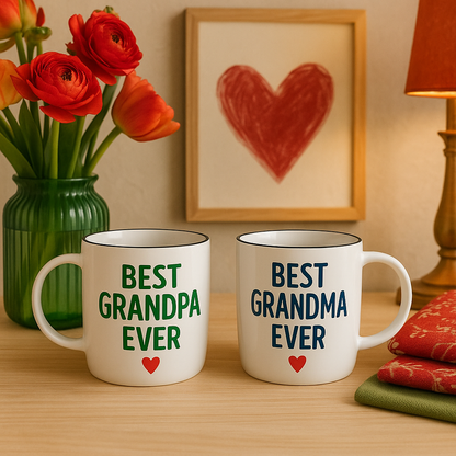Best Grandma &amp; Grandpa Ever Mug Set