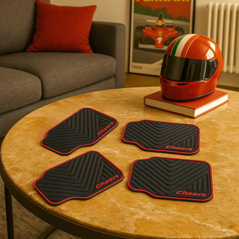 Car Mat Coasters – Fun Gift for Car Lovers