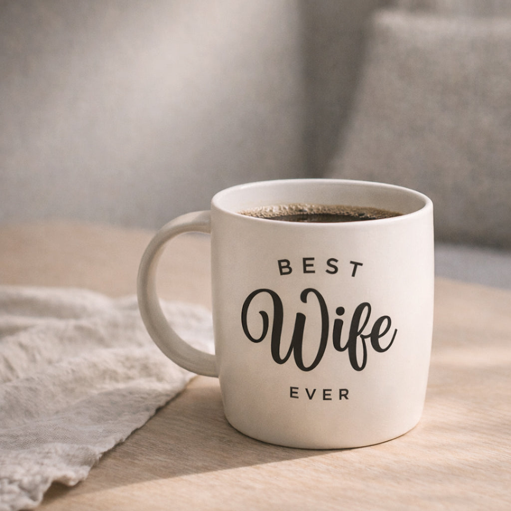 Stylish Wife Gift – Elegant Mug with Soft Socks