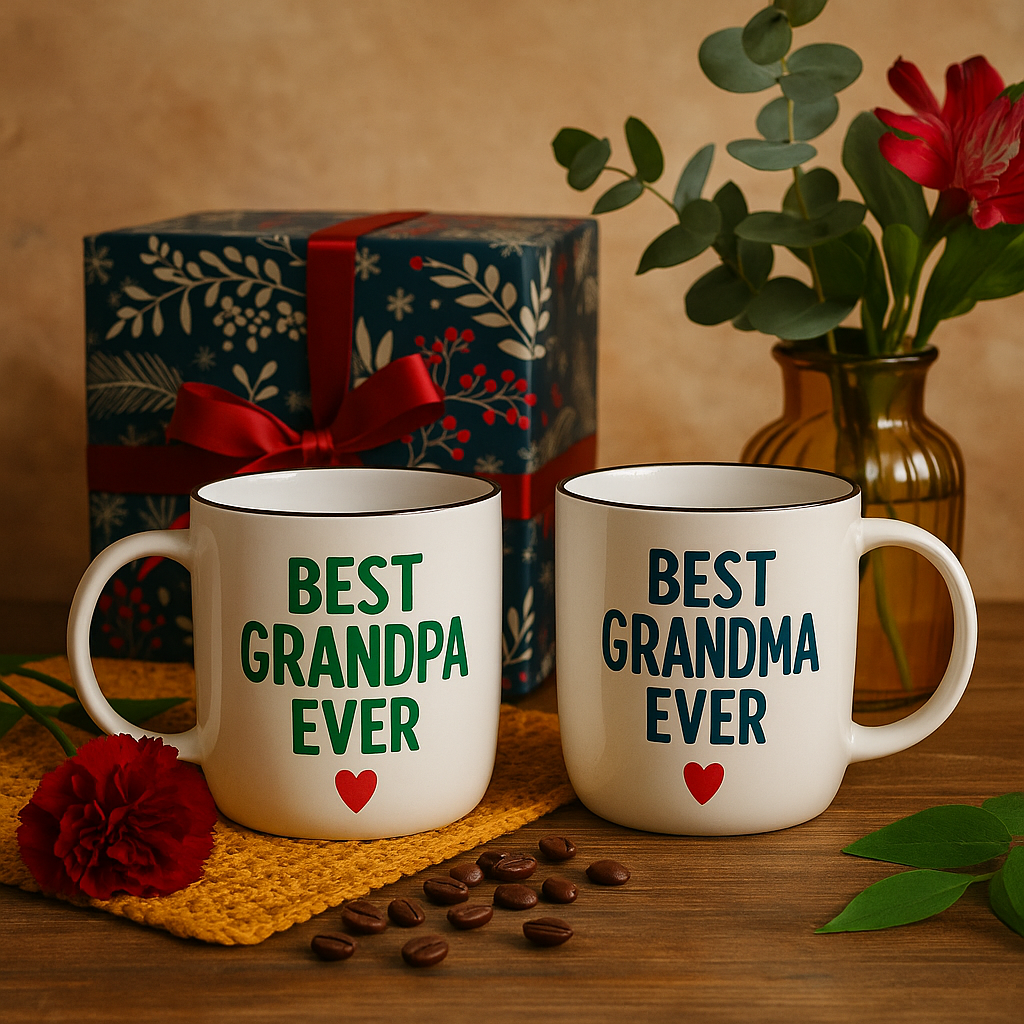 Best Grandma &amp; Grandpa Ever Mug Set