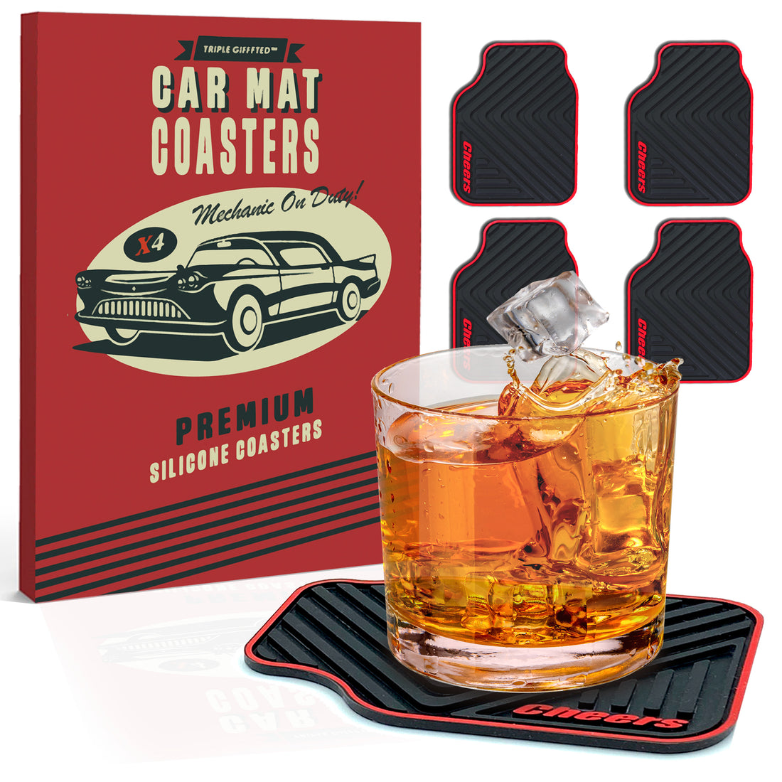Car Mat Coasters – Fun Gift for Car Lovers