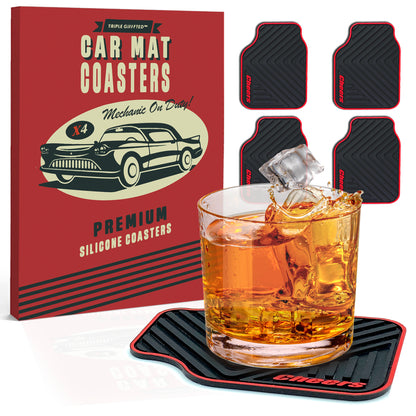Car Mat Coasters – Fun Gift for Car Lovers