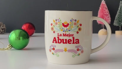 La Mejor Abuela Mug – Colorful Floral Design