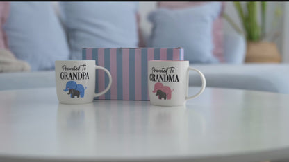 Promoted to Grandma &amp; Grandpa Mug Set – New Grandparents Gift