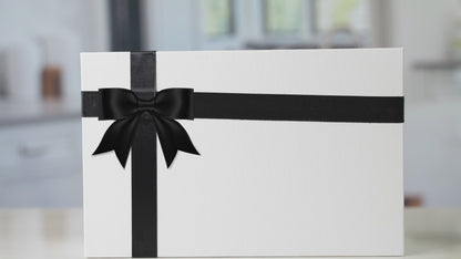 Black &amp; White Mr. and Mrs. Mugs in Ribboned Gift Box